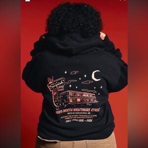 Bailey Sarian Suspish Inn Black Full Zip Hoodie Size Large Oversized Rare 2022